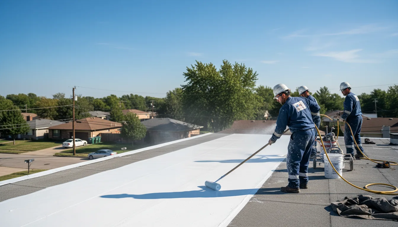 Commercial roof coating in Roby, TX near me